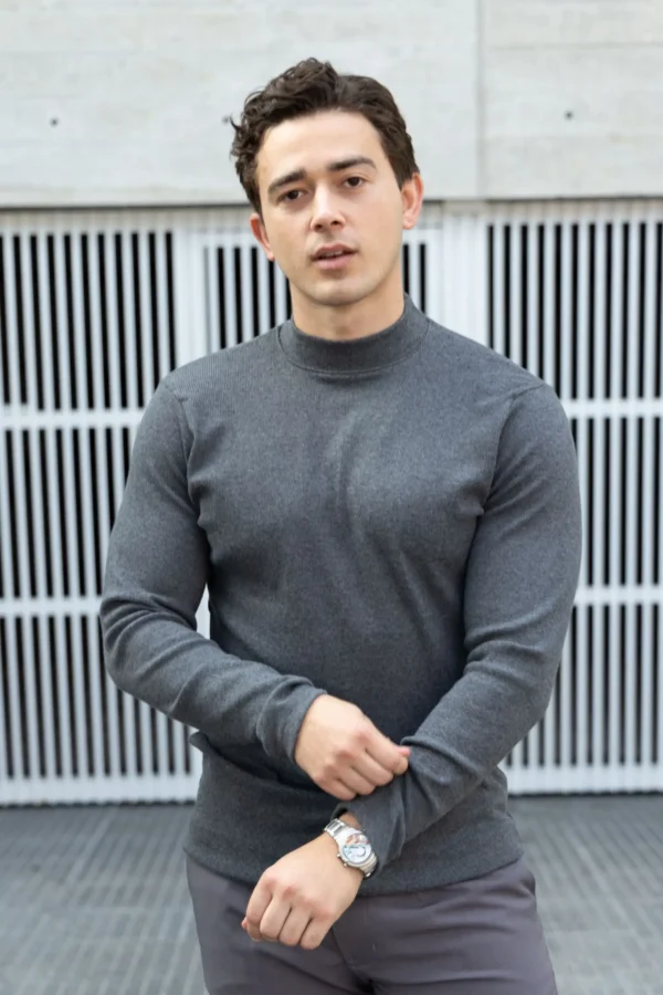 Caffarena Mad Neck Grafito - Slim Fit - Imagen 3