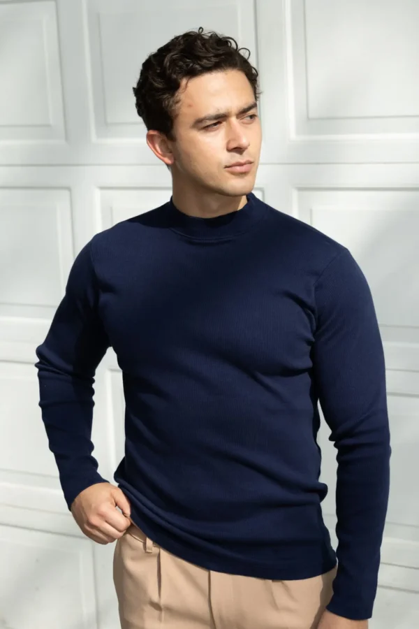 Caffarena Mad Neck Azul - Slim Fit - Imagen 4