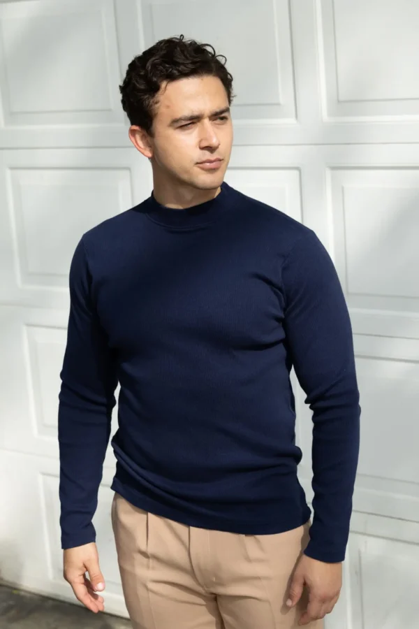 Caffarena Mad Neck Azul - Slim Fit