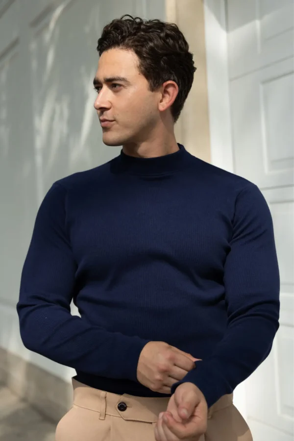 Caffarena Mad Neck Azul - Slim Fit - Imagen 2