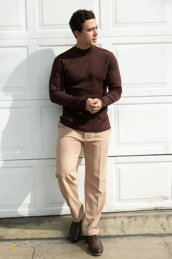 Caffarena Mad Neck Marrón - Slim Fit - Imagen 3