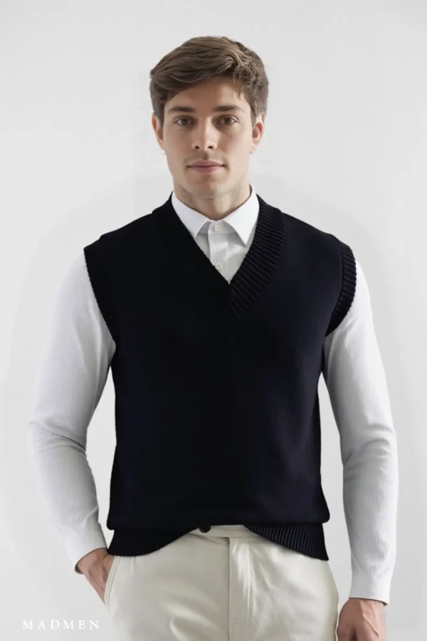 Pullover Madison Negro - Slim Fit