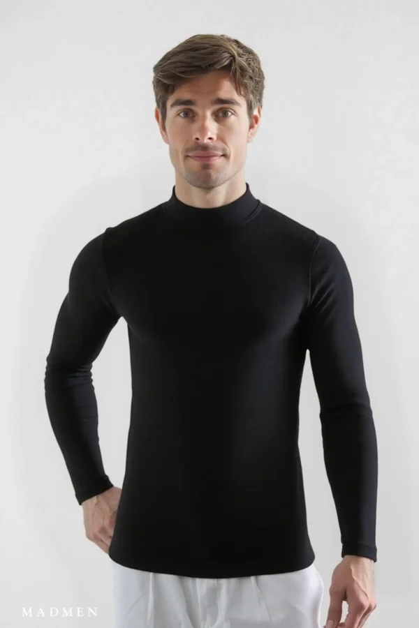 Caffarena Mad Neck Negro - Slim Fit