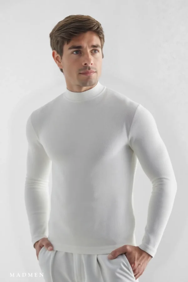 Caffarena Mad Neck Marfil - Slim Fit