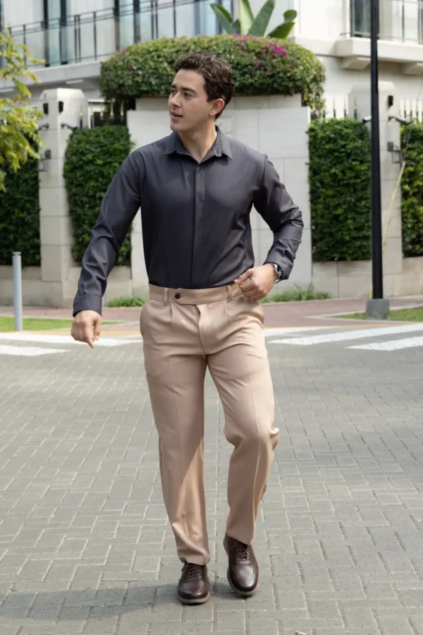 Camisa Bare Line Plomo - Slim Fit - Imagen 5