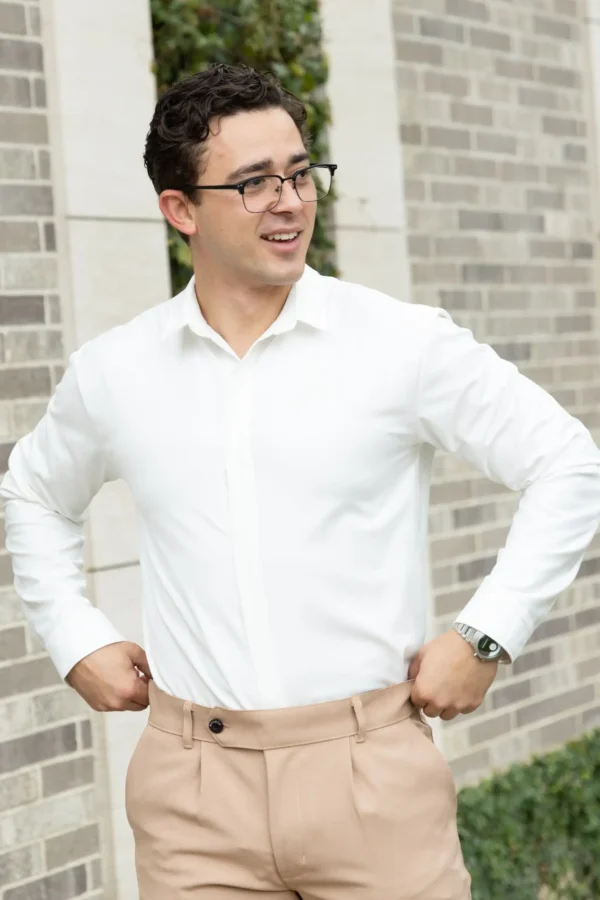 Camisa Bare Line Perla - Slim Fit