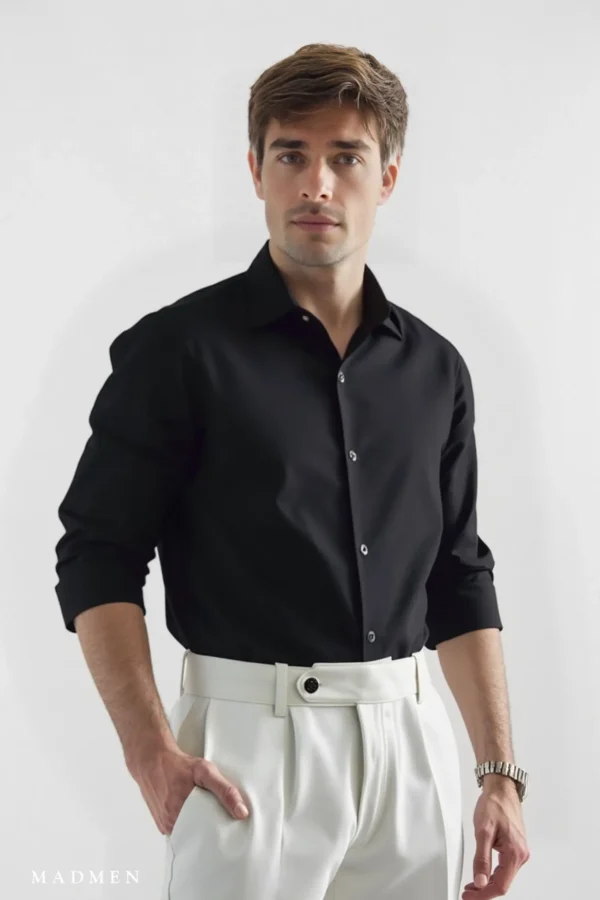 Camisa Sutton Negro - Slim Fit - Imagen 4