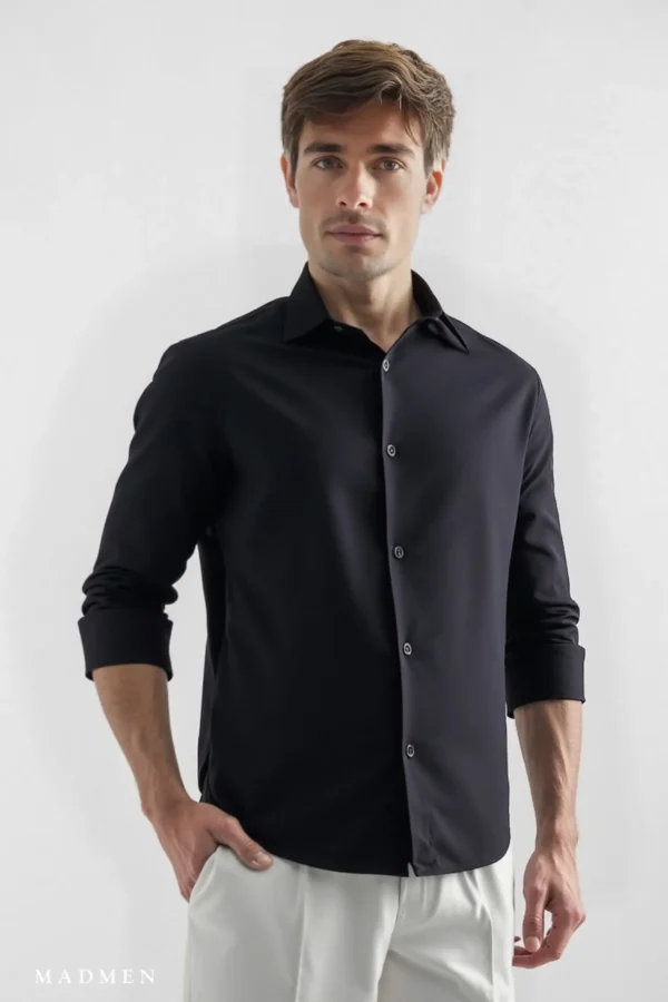 Camisa Sutton Negro - Slim Fit - Imagen 2