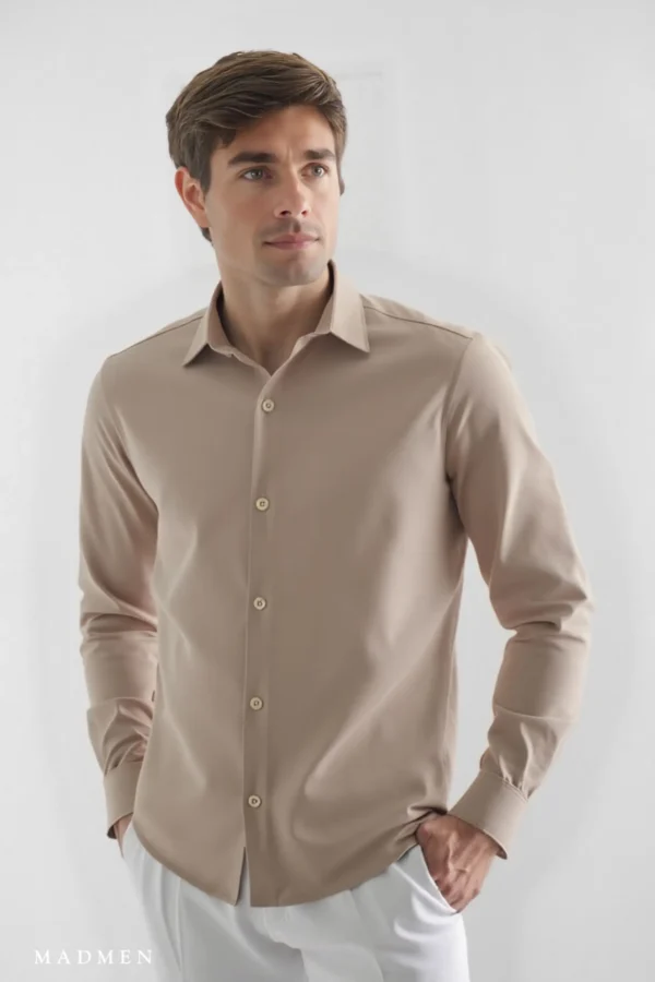 Camisa Sutton Beige - Slim Fit - Imagen 2