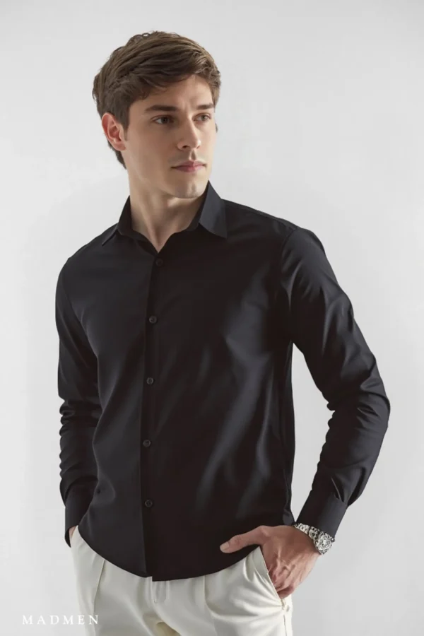 Camisa Sutton Negro - Slim Fit - Imagen 3