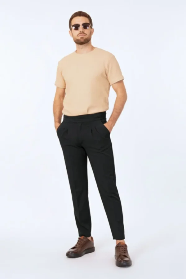 Pantalón Gurkha Negro - Old Money - Imagen 2
