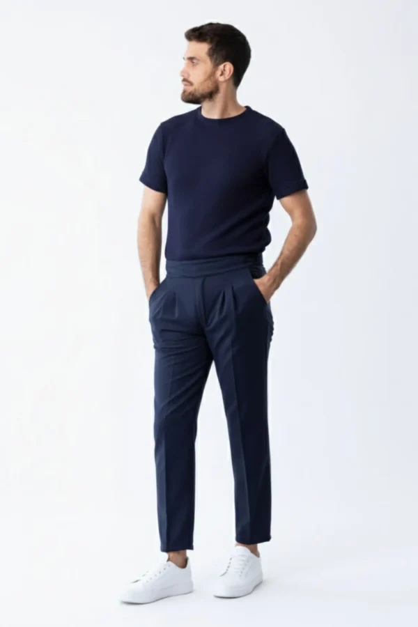 Pantalón Gurkha Azul - Old Money - Imagen 2