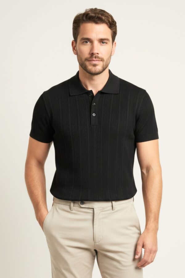 Polo Tejido Montecarlo Negro – Dolce Vitta