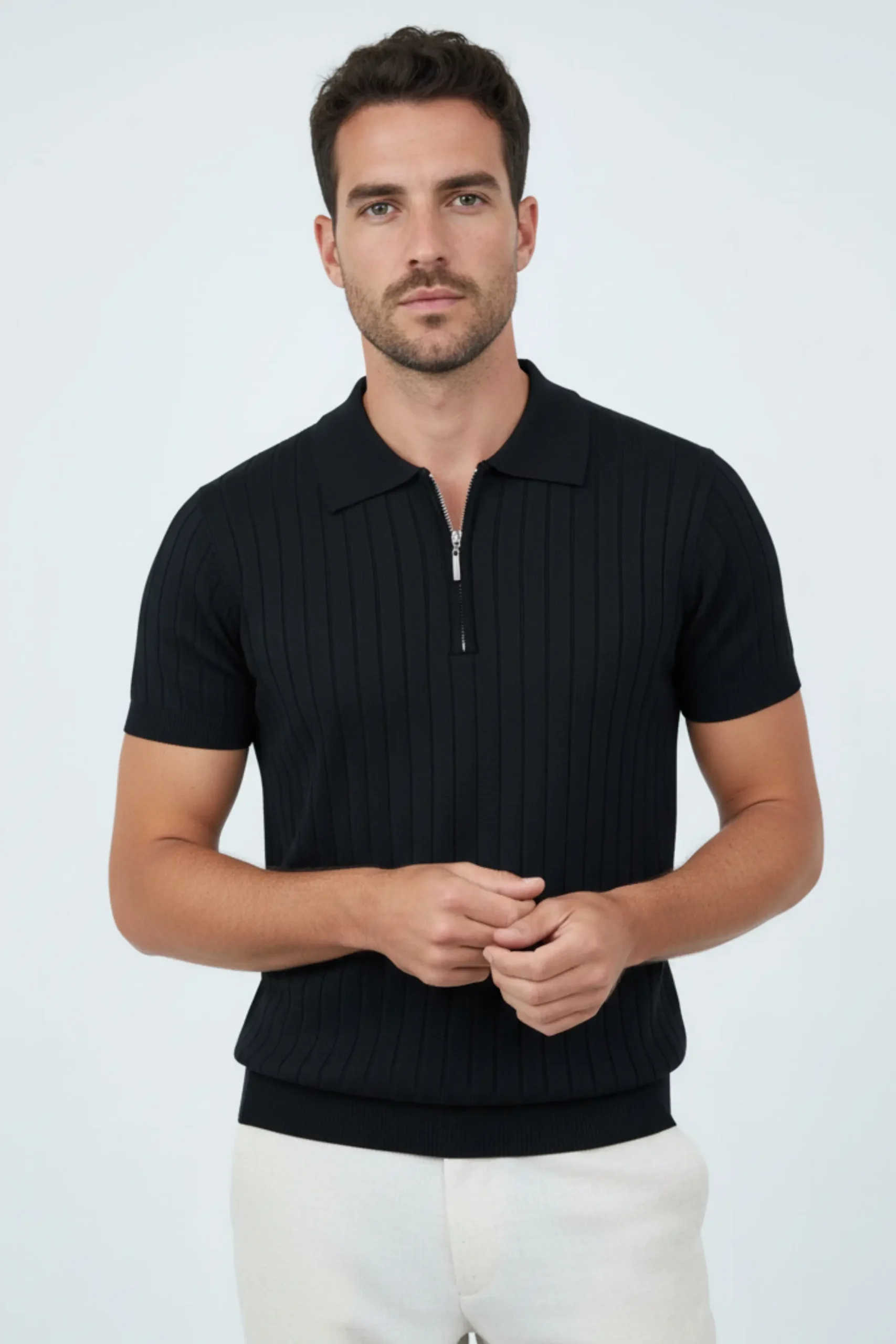 Polo Tejido Vincenzo Negro– Dolce Vitta - Imagen 2