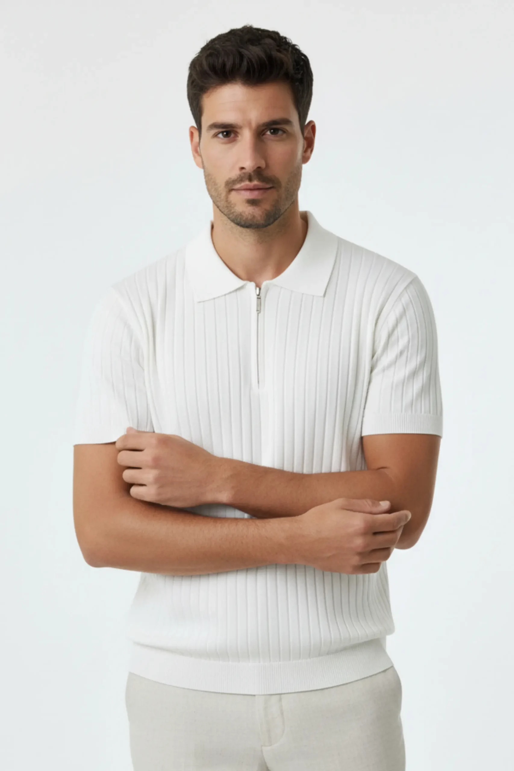 Polo Tejido Vincenzo Blanco – Dolce Vitta - Imagen 2