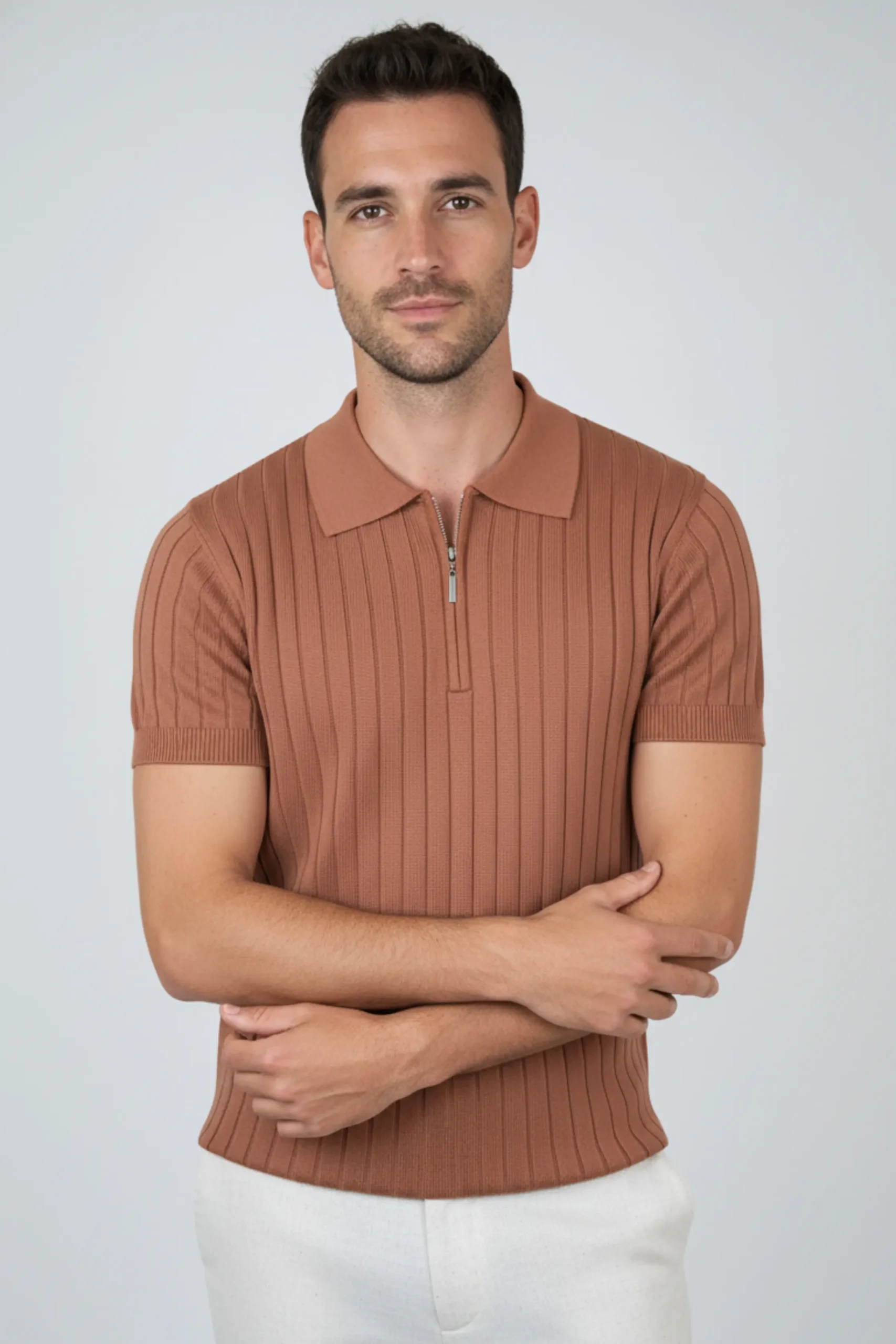 Polo Tejido Vincenzo Terracota – Dolce Vitta - Imagen 2