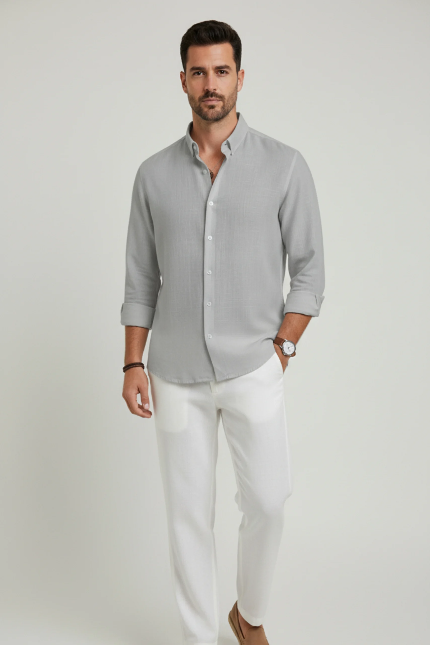 Camisa Lino Siciliana Verde – Dolce Vitta - Imagen 2