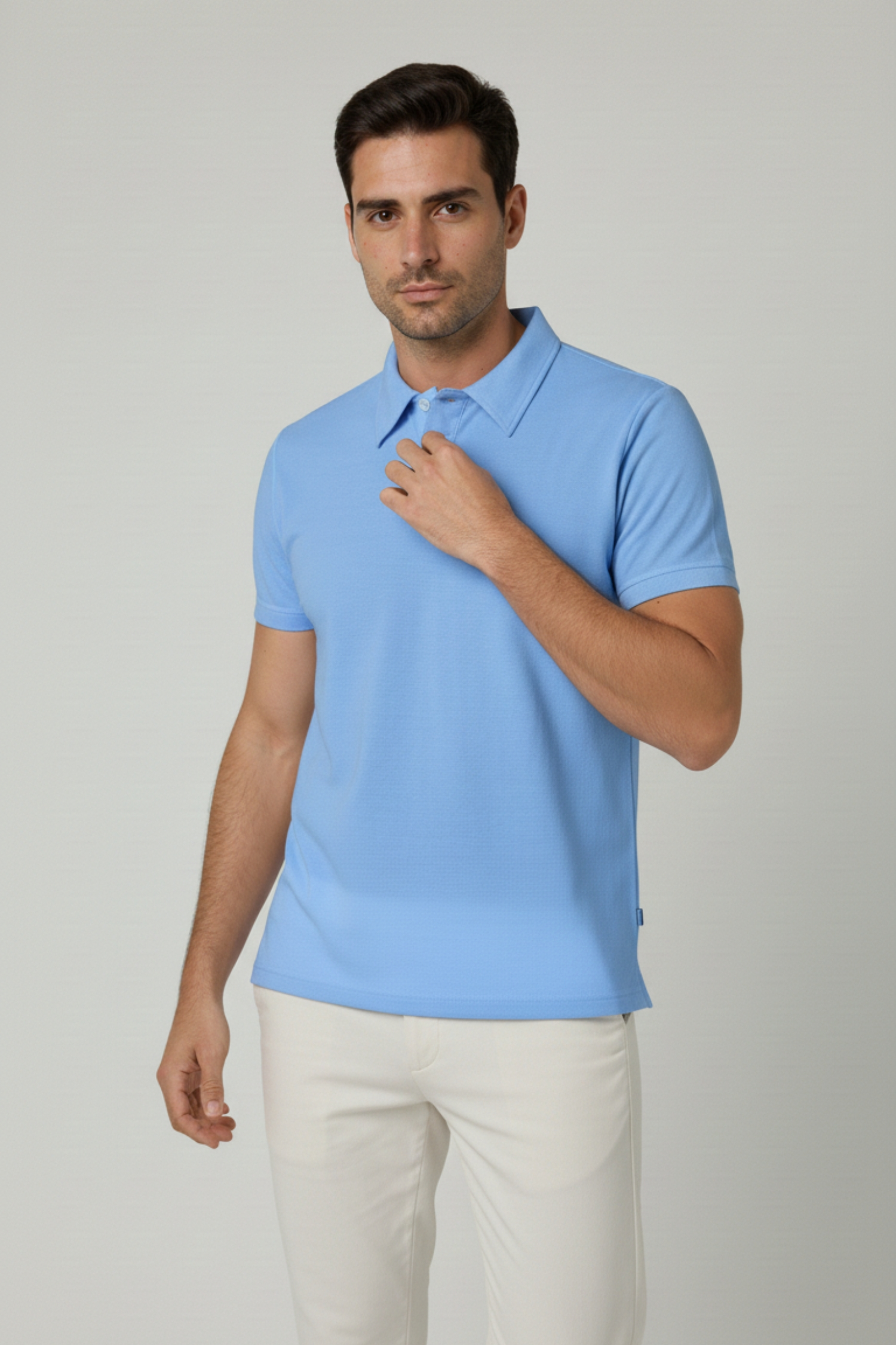 T-Shirt Milano Slim Fit Manga Corta Celeste- Dolce Vitta - Imagen 2